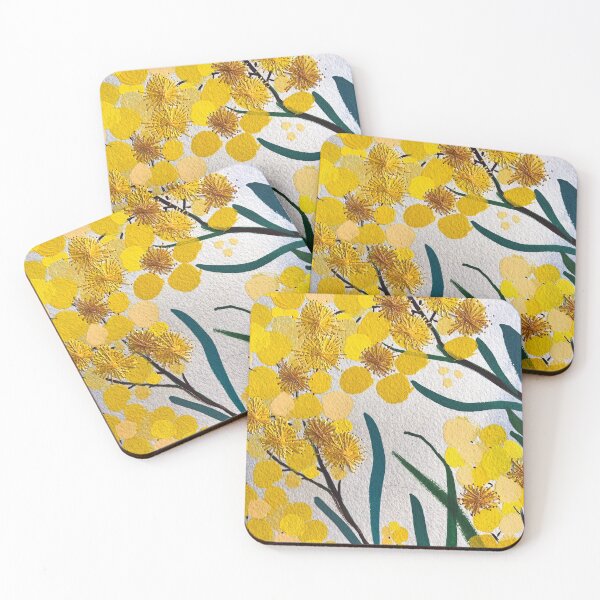 Item preview, Golden Wattle Flowers by Australian Artist Leah Gay designed and sold by leahgay.