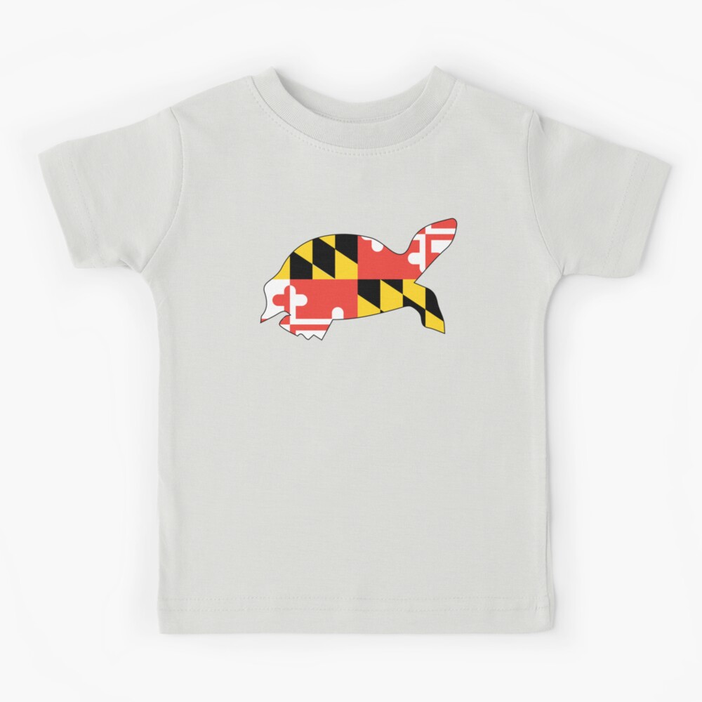 Football Helmet with Maryland Flag and Raven Colors Kids T-Shirt for Sale  by canossagraphics