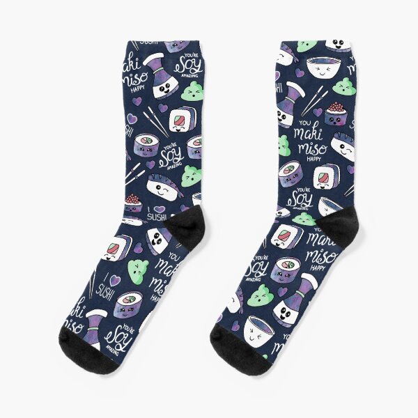 Aperçu de l'œuvre Galaxy Sushi sur le bleu foncé créée et vendue par Gingerlique.
