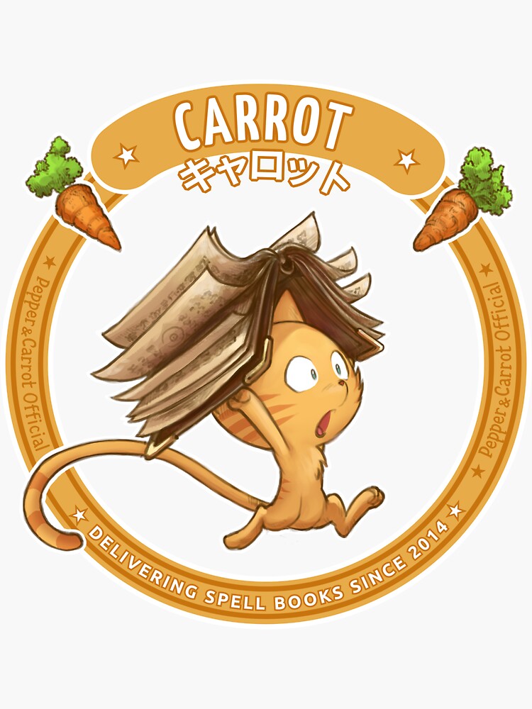 "Carrot, delivering spell books since 2014 - Pepper&Carrot official