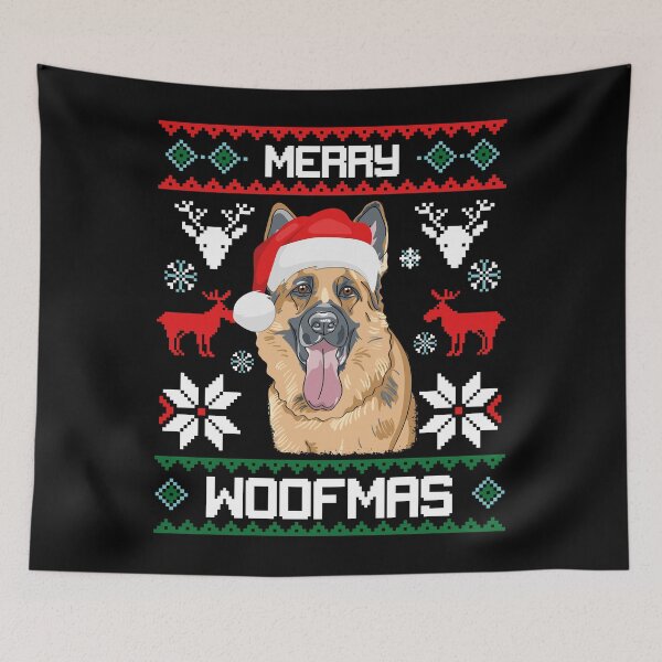 Item preview, German Shepherd Merry Woofmas Christmas Dog Gift designed and sold by CR Media.