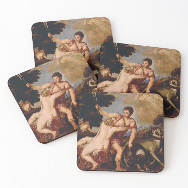 Aperçu de l'œuvre Titien - Vénus et Adonis créée et vendue par vakashop.