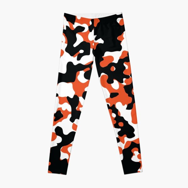 Orange & Black Camo Design #2 Leggings