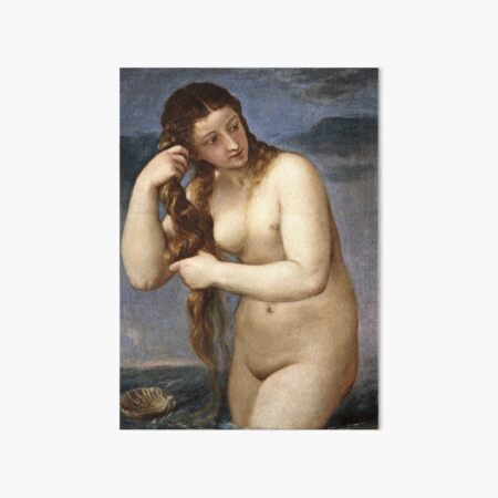 Titian - Venus Rising From The Sea Art Board Print