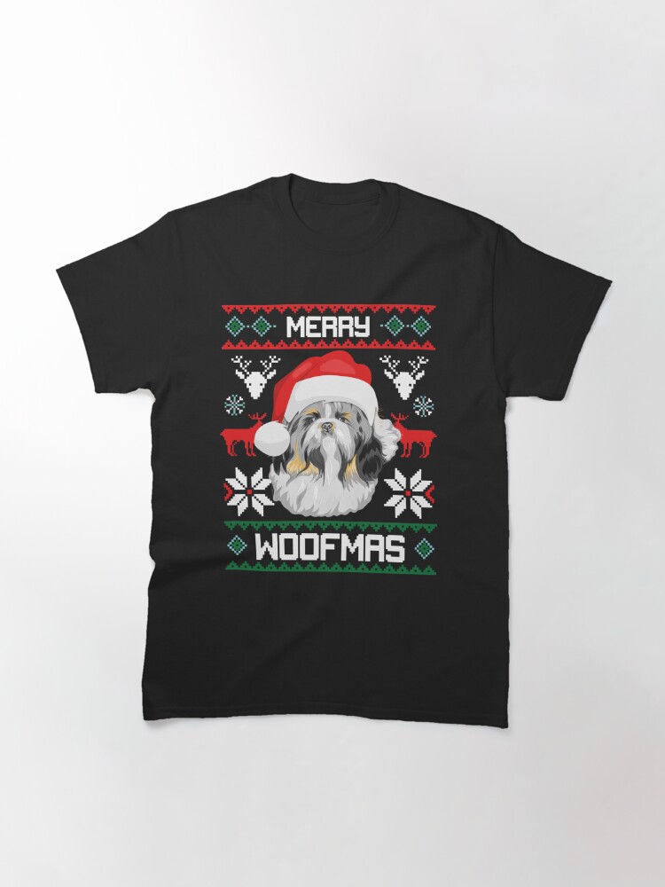 Disover Shih Tzu Merry Woofmas Christmas Gift  T-Shirt