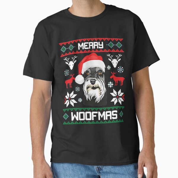Miniature Schnauzer Merry Woofmas Christmas Gift Classic T-Shirt
