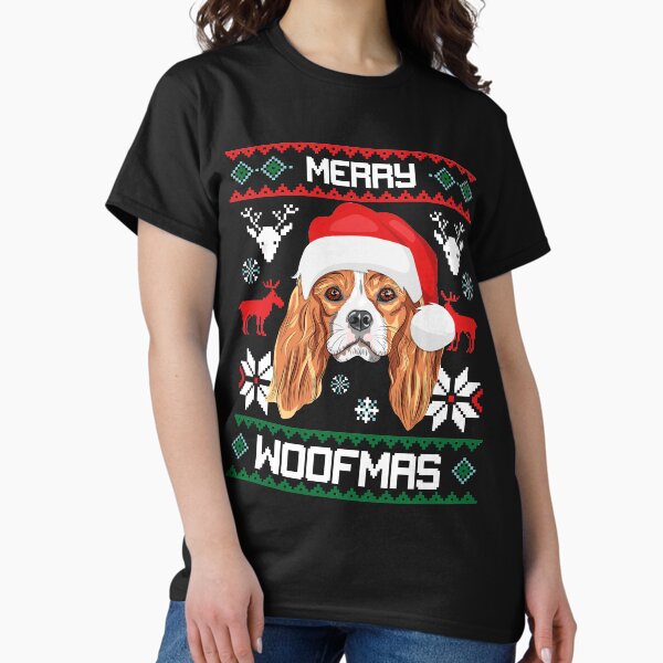 Cavalier King Charles Spaniel Merry Woofmas Christmas Gift Classic T-Shirt