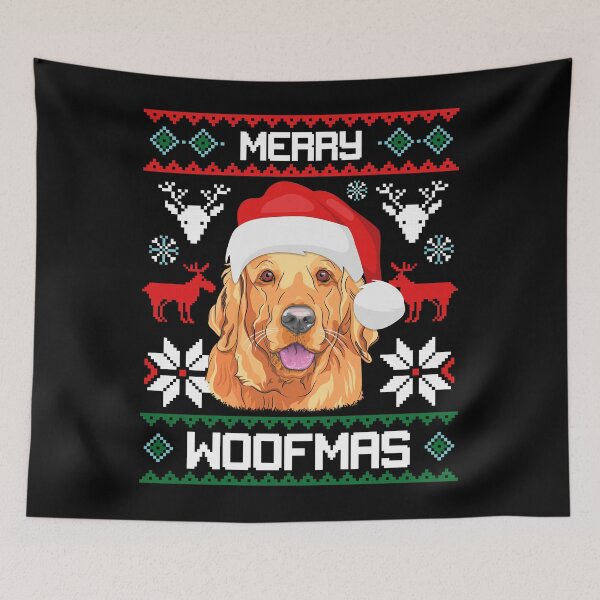 Item preview, Golden Retriever Merry Woofmas Christmas Goldie Dog Gift designed and sold by CR Media.