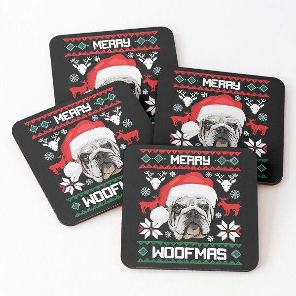 Item preview, English Bulldog Merry Woofmas Christmas Dog Gift designed and sold by CR Media.