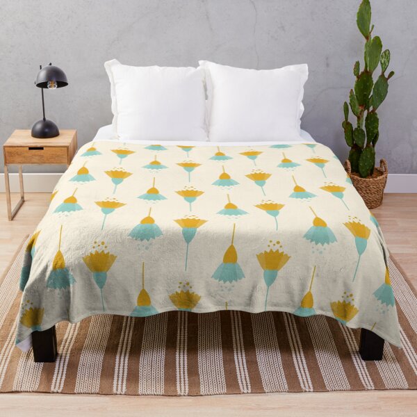 Item preview, Little flowers floral pattern - yellow and blue on cream designed and sold by BrankaPD.