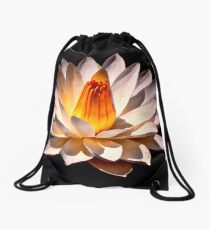 Yellow Glow Fragrant Water Lily Drawstring Bag