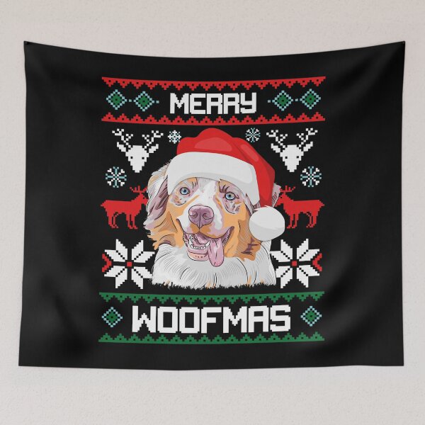 Item preview, Australian Shepherd Merry Woofmas Christmas Gift designed and sold by CR Media.