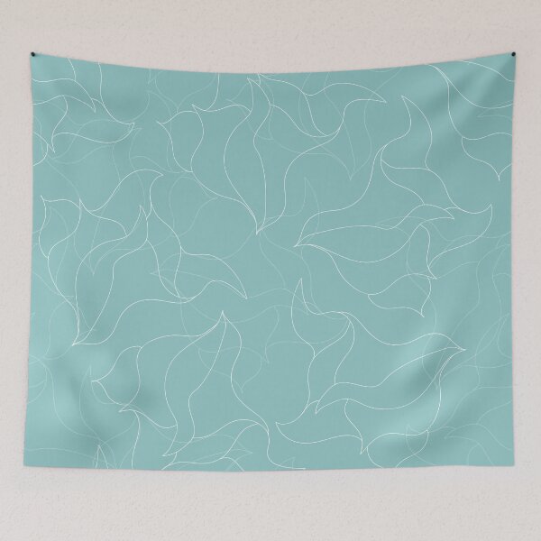 Item preview, Abstract tuquoise fine line waves designed and sold by BrankaPD.