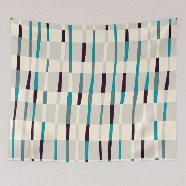 Item preview, Irregular hand drawn stripes in a grid designed and sold by BrankaPD.