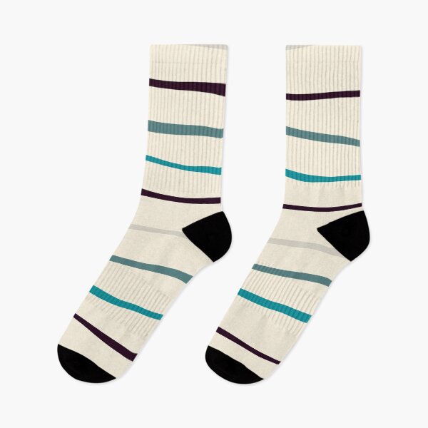 Item preview, Irregular hand drawn horizontal stripes blue & beige designed and sold by BrankaPD.