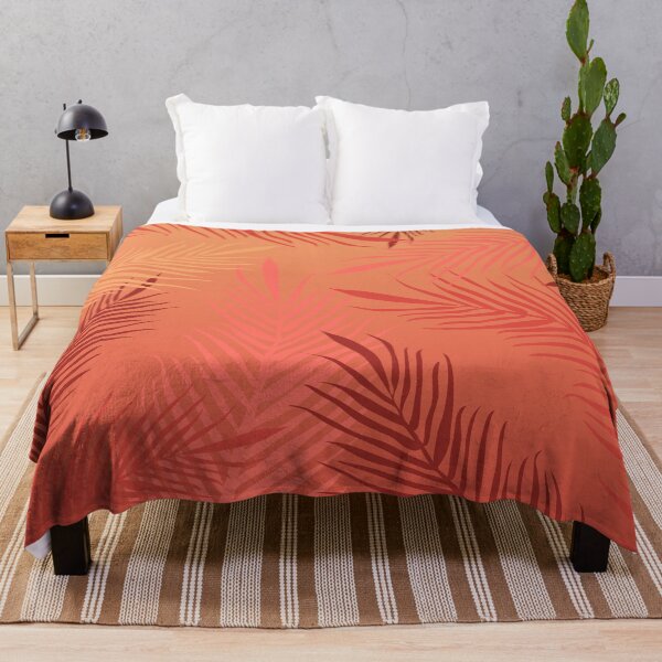Item preview, Living coral palm leaves designed and sold by BrankaPD.
