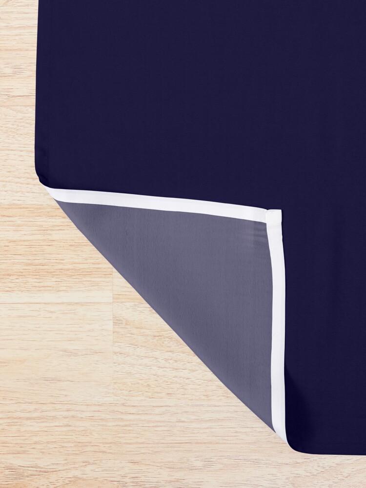Alternate view of Modern navy blue white faux gold glitter brushstrokes Shower Curtain