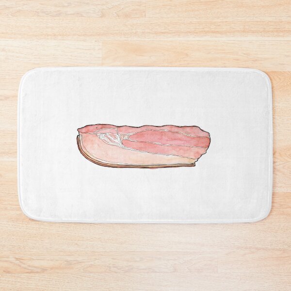 Item preview, Watercolor hand drawn sketch illustration of slice of bacon designed and sold by FuzzyLogicKate.
