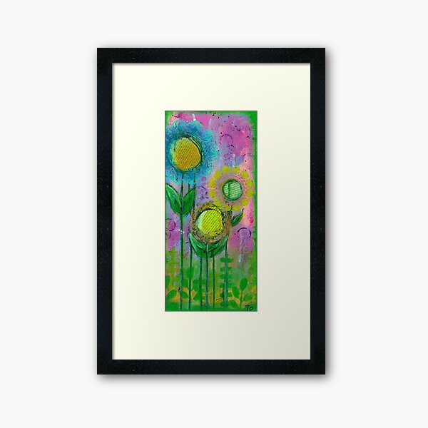 Doily Flowers Framed Art Print