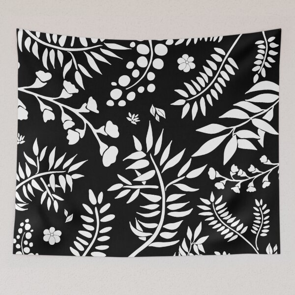 Item preview, Botanical pattern black & white designed and sold by BrankaPD.