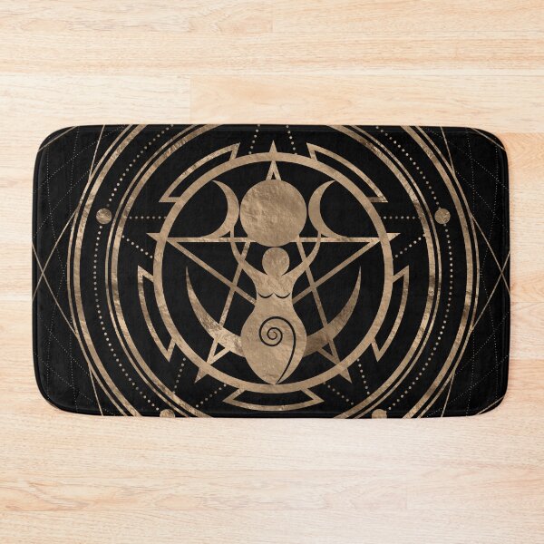 Item preview, Triple Moon - Goddess -Black and Gold designed and sold by k9printart.