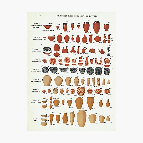 Petrie's Pottery Seriation Photographic Print