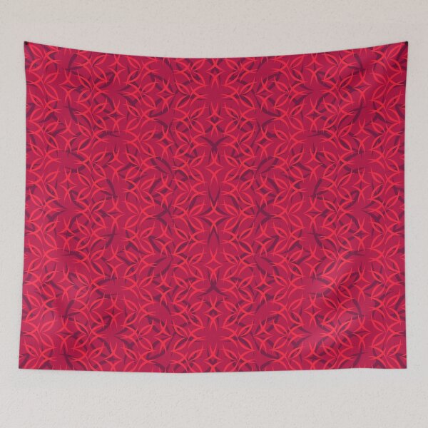 Item preview, Vibrant eclectic fluorescent red abstract pattern designed and sold by BrankaPD.