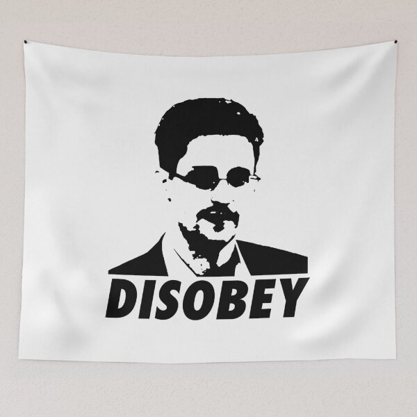 Item preview, Snowden Disobey (Black) designed and sold by TheLastStand.