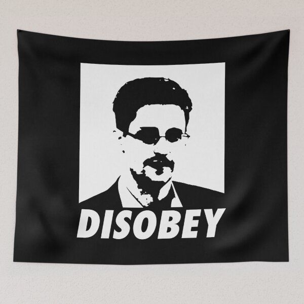 Item preview, Snowden Disobey (White) designed and sold by TheLastStand.