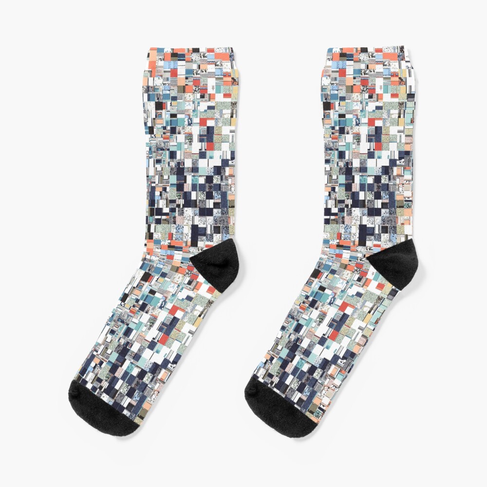 Colorful Chaotic Pattern Socks
