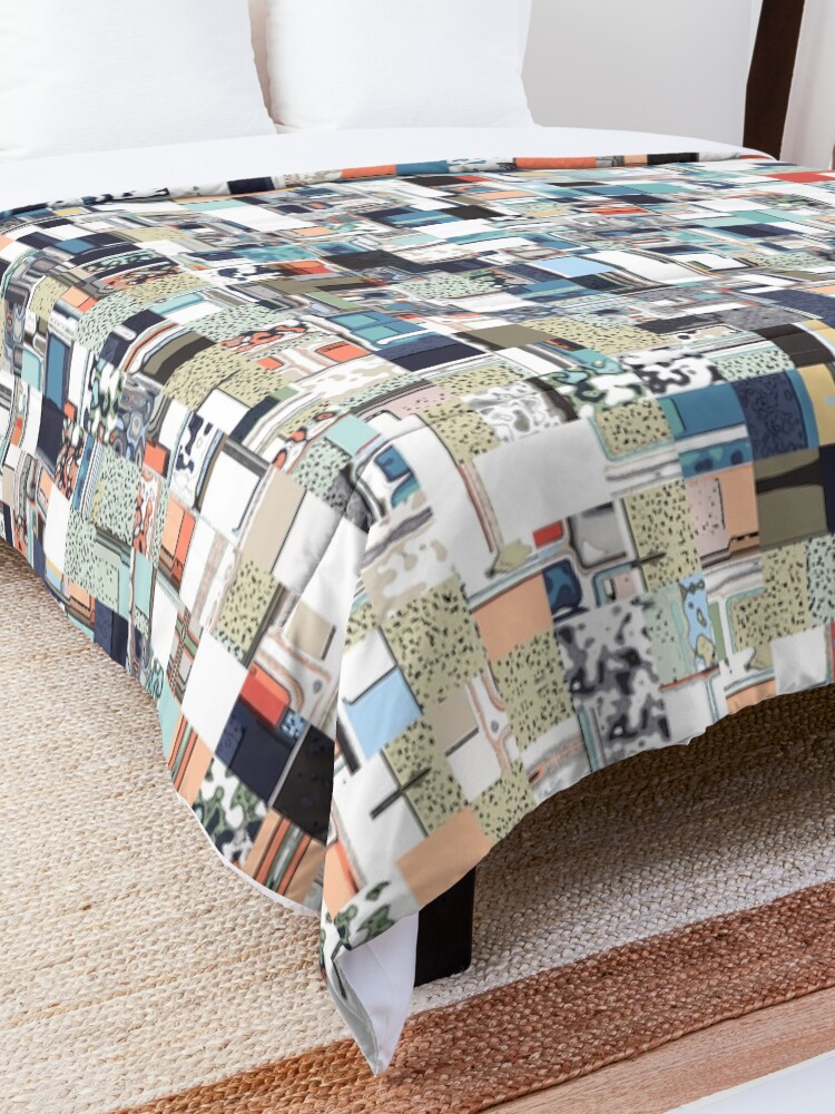 Alternate view of Colorful Chaotic Pattern Comforter
