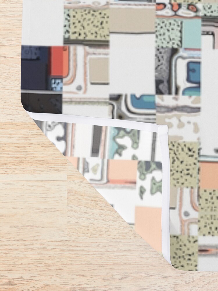 Alternate view of Colorful Chaotic Pattern Shower Curtain
