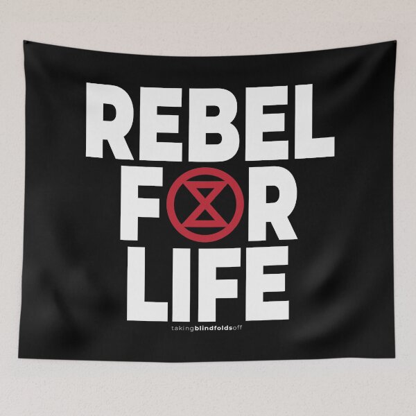 Item preview, REBEL FOR LIFE - Vegan Activist Graphics #takingblindfoldsoff 86 designed and sold by blindfoldsoff.