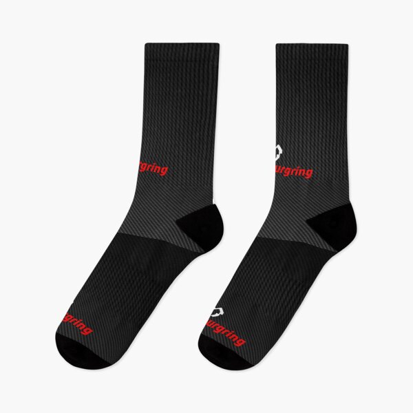 Item preview, Nürburgring Carbon Fiber White Red – Nordschleife Track Outline, German Racing Circuit, Motorsport Design designed and sold by Road To Track.