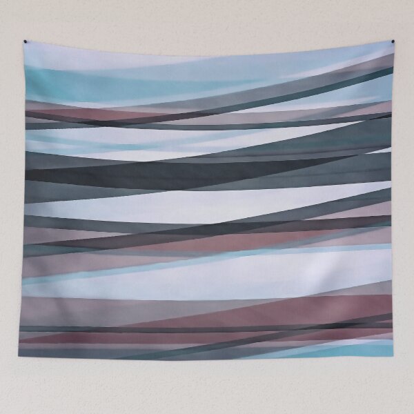 Item preview, Semi Transparent Layers In Pale Blue Burgundy and Black designed and sold by taiche.