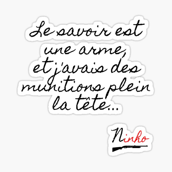 Tee-shirt pour les fans de rap Ninho 1001, rap 2019 Sticker