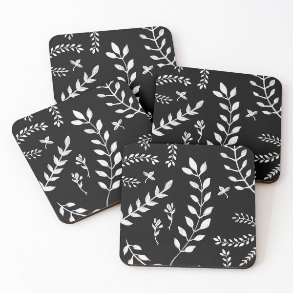 Item preview, White Leaves Pattern #3 #drawing #decor #art designed and sold by Anita's & Bella's Art.