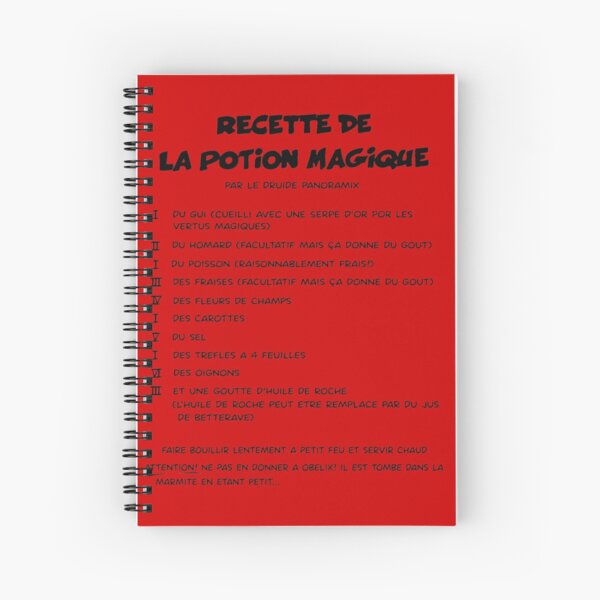 recette de panoramix la potion magique Spiral Notebook