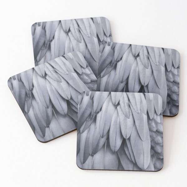 Item preview, PARROT FEATHERS STEAL GREY by Monika Strigel designed and sold by SunlightStudios.