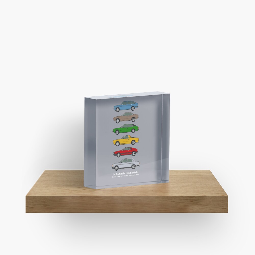 Lancia Beta Classic Car Collection Acrylic Block