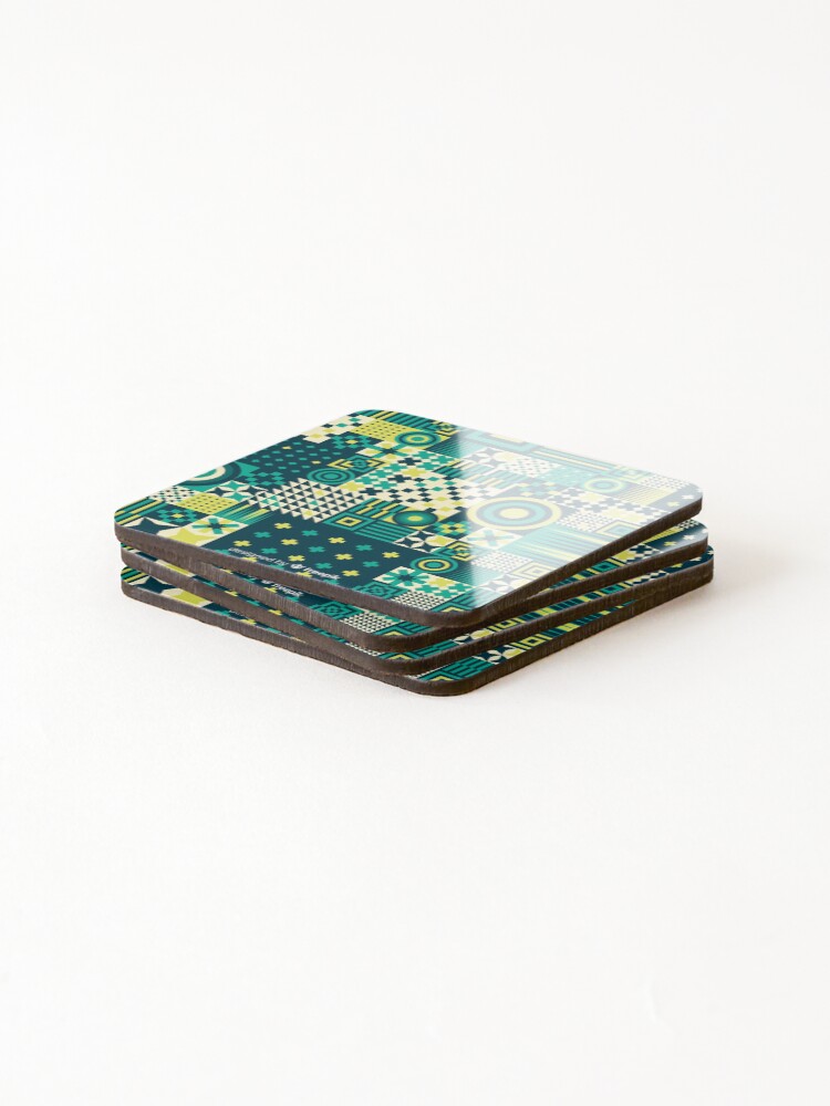 Thumbnail 4 of 5, Coasters (Set of 4), African pattern designed and sold by SunuDesign.