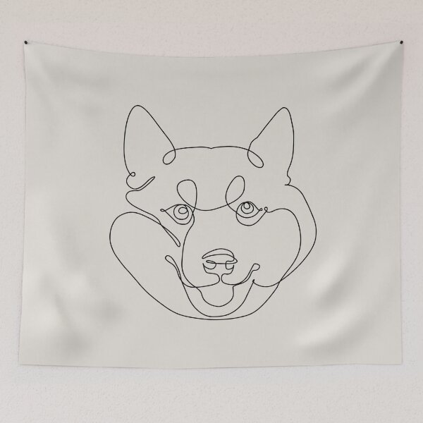 Item preview,  One Line Shiba Inu designed and sold by Huebucket.