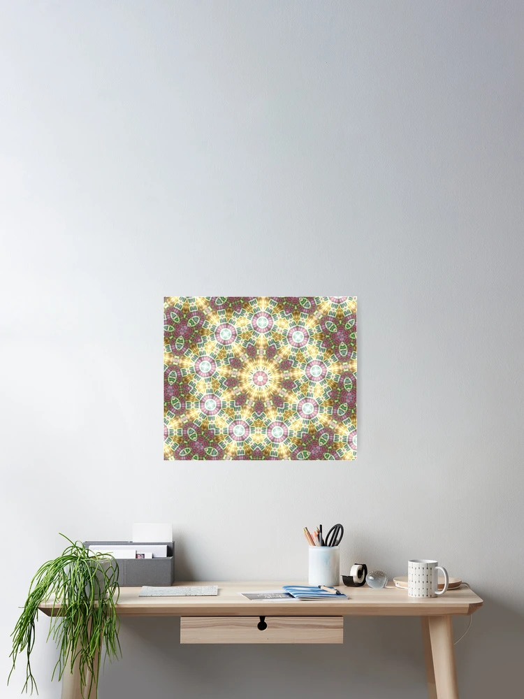 Thumbnail 2 of 3, Poster, Colorful Mandala designed and sold by brupelo.