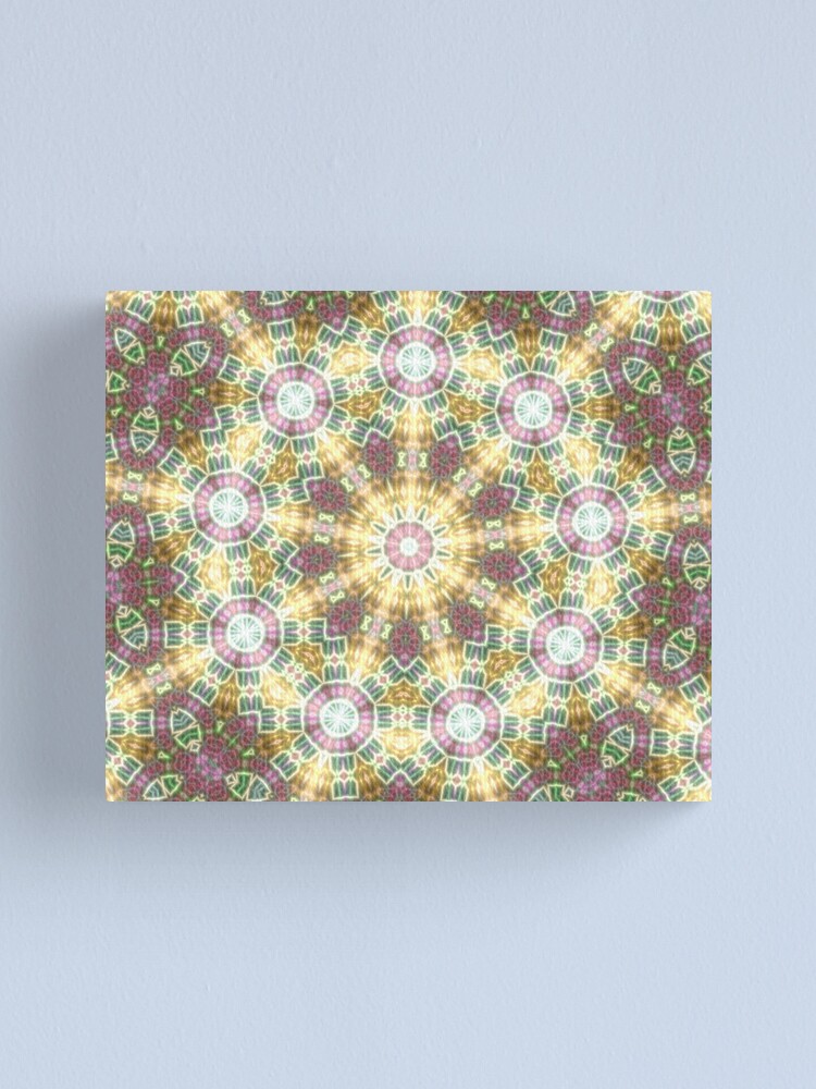 Thumbnail 1 of 3, Canvas Print, Colorful Mandala designed and sold by brupelo.