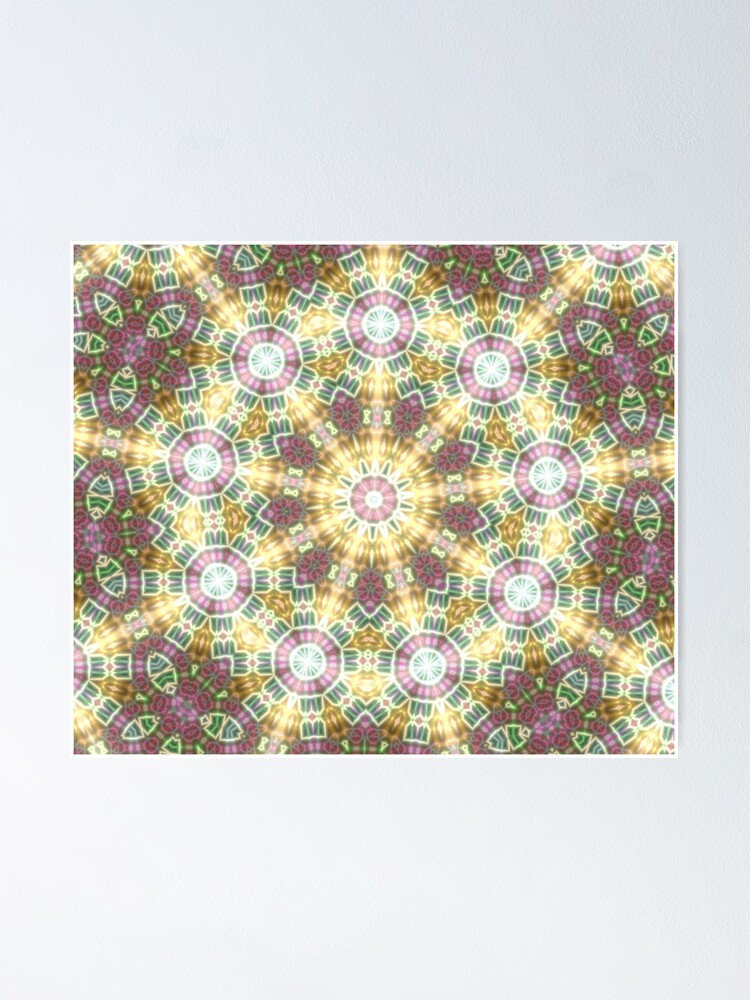 Thumbnail 1 of 3, Poster, Colorful Mandala designed and sold by brupelo.