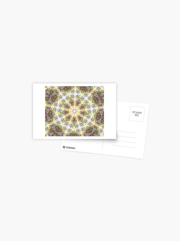 Thumbnail 1 of 2, Postcard, Colorful Mandala designed and sold by brupelo.
