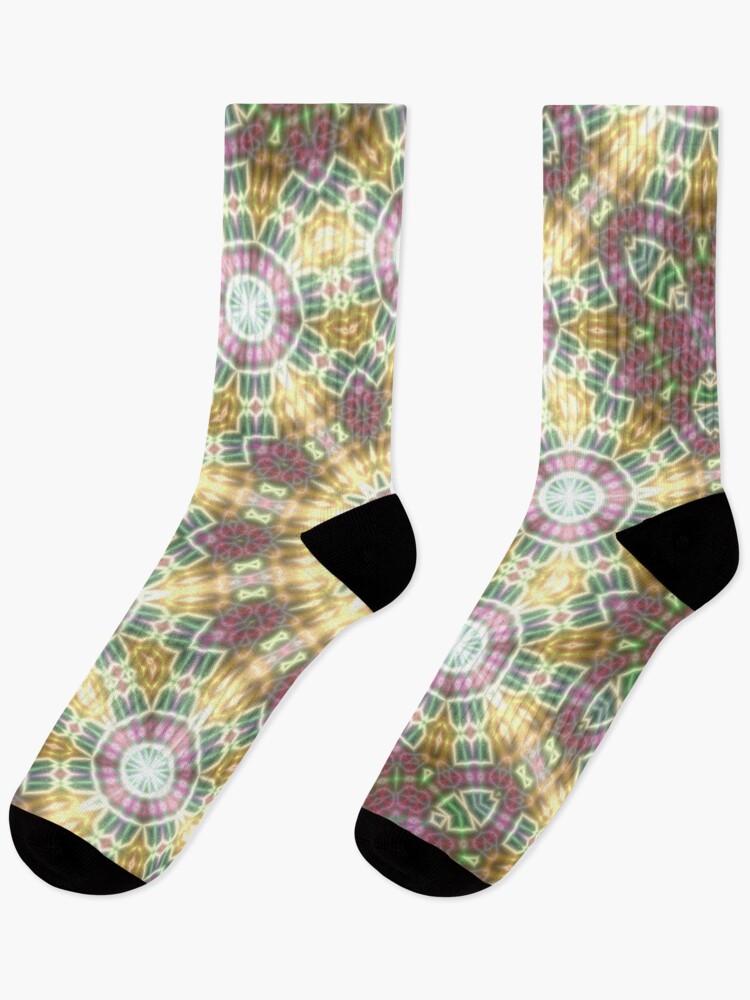 Thumbnail 1 of 5, Socks, Colorful Mandala designed and sold by brupelo.
