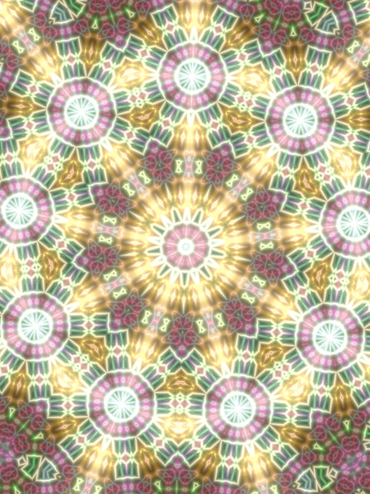 Thumbnail 3 of 3, Scarf, Colorful Mandala designed and sold by brupelo.