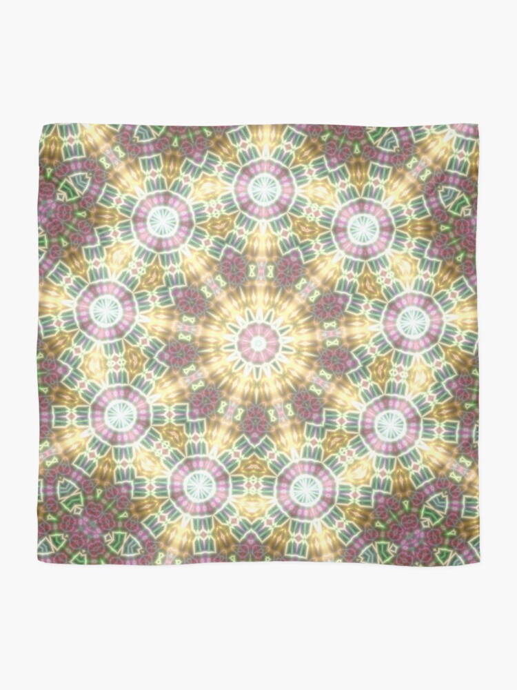 Thumbnail 2 of 3, Scarf, Colorful Mandala designed and sold by brupelo.