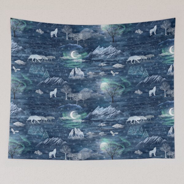 Item preview, Wolf moon designed and sold by Rebecca Reck Art.